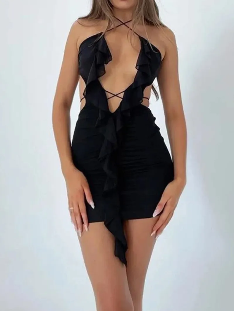 Boutique SPICY Robe Sexy | Robe Décolleté Plongeant Devant