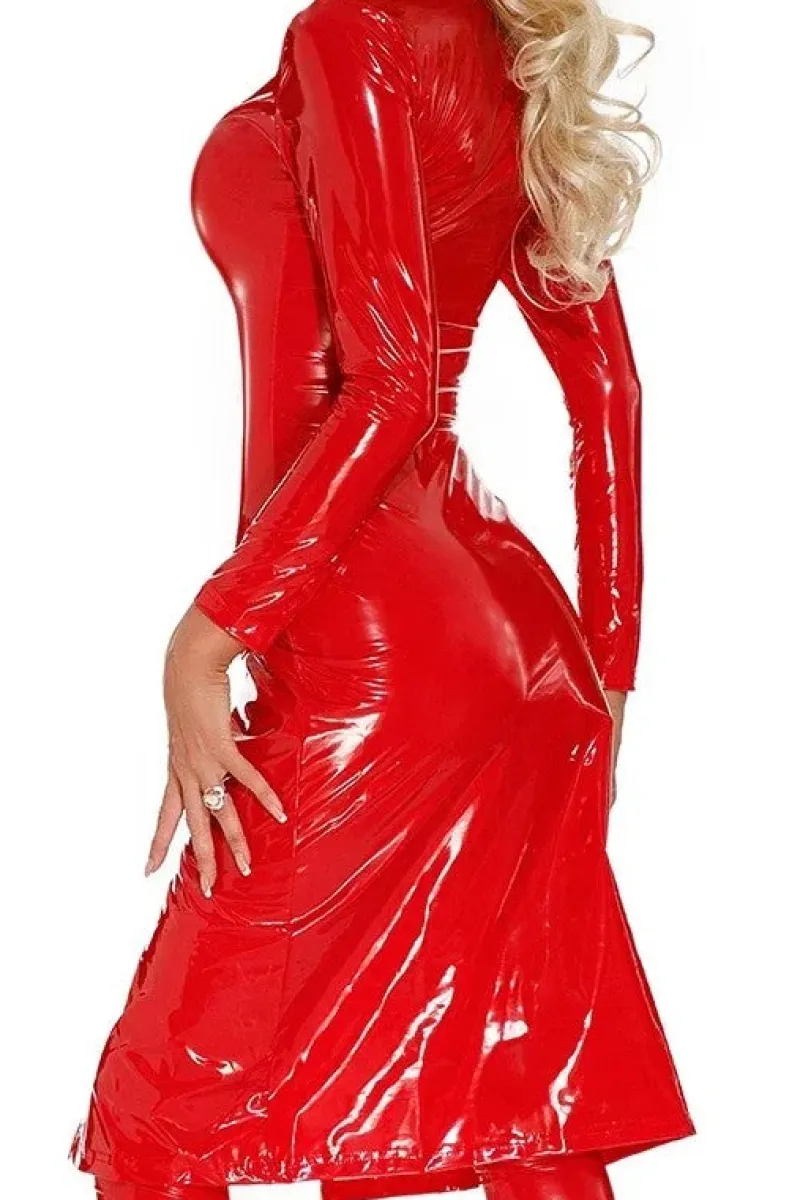 Boutique SPICY Robe Sexy | Robe en Latex Rouge