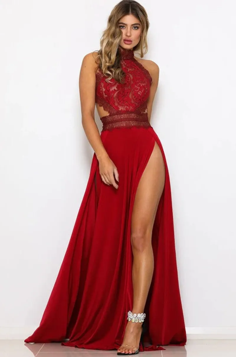 Boutique SPICY Robe Sexy | Robe Longue Rouge Sexy